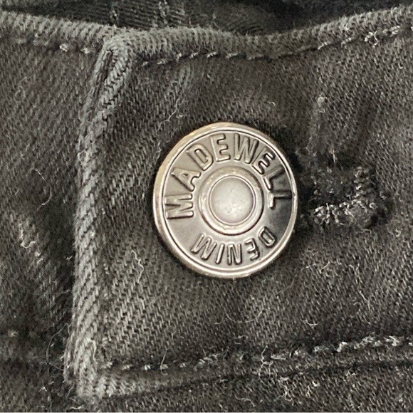 Madewell 9" High Rise Skinny Jeans Women's Size 26 Black Distressed - Picture 15 of 15